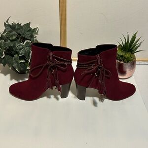 Elegant Burgundy Ankle Boots